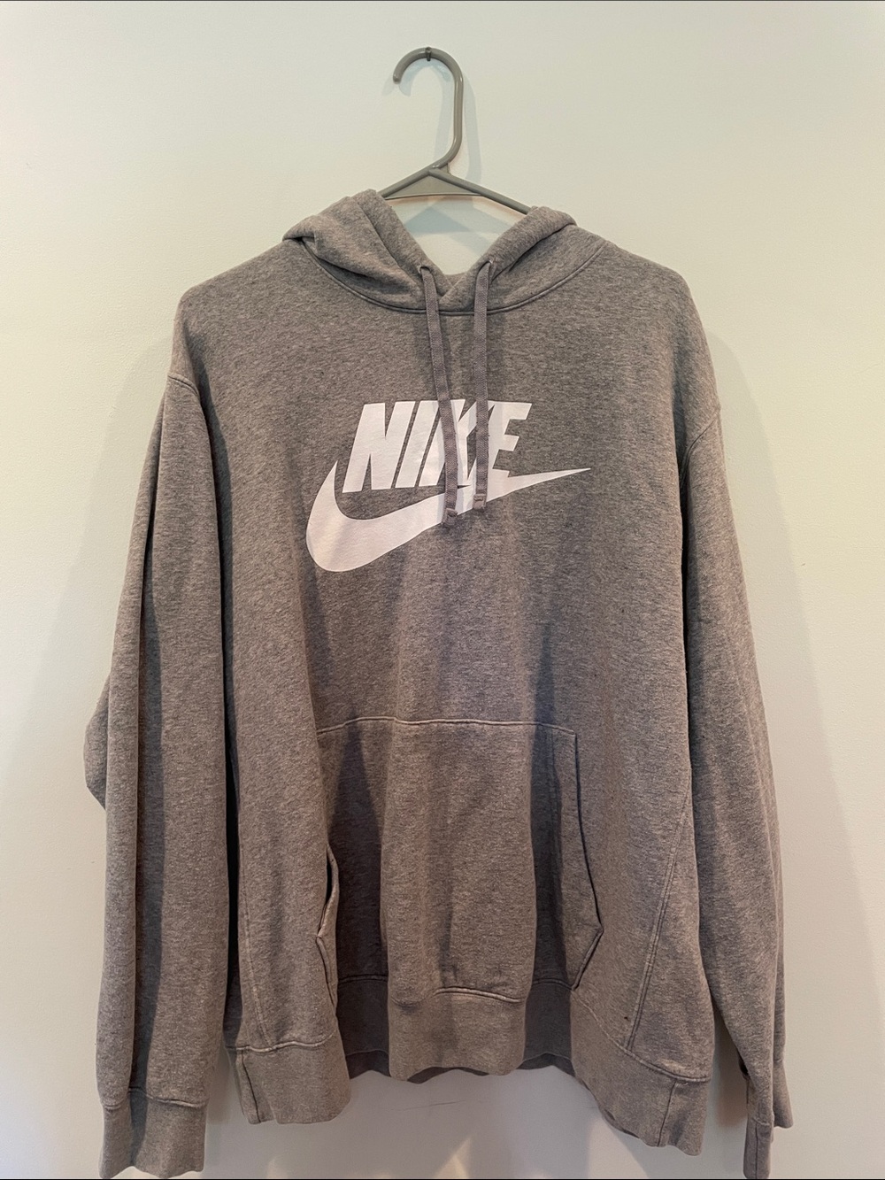 Nike Gray Hoodie with White Logo